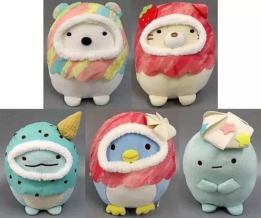 中古】ぬいぐるみ 全5種セット ぺんぺんアイス なりきりころっと