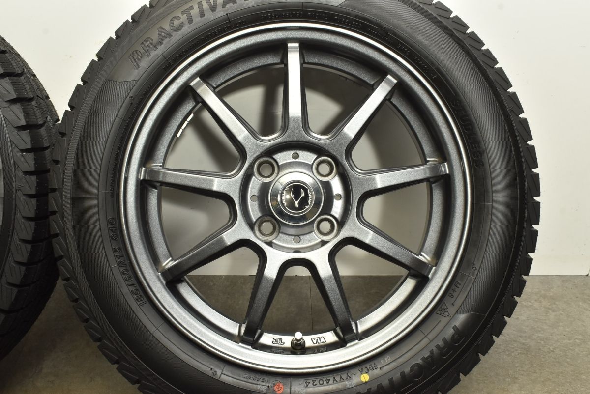 美品アクア ヴィッツ アクシオ キューブ フィット185/60R15