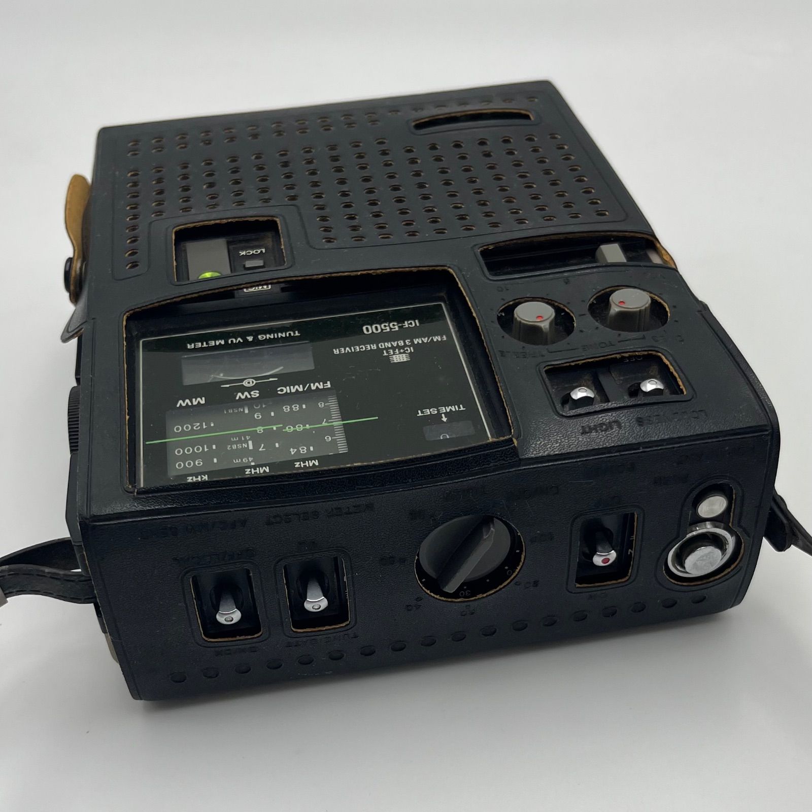 ジャンク品】SONY/ICF-5500/スカイセンサー/ケース付き/ソニー