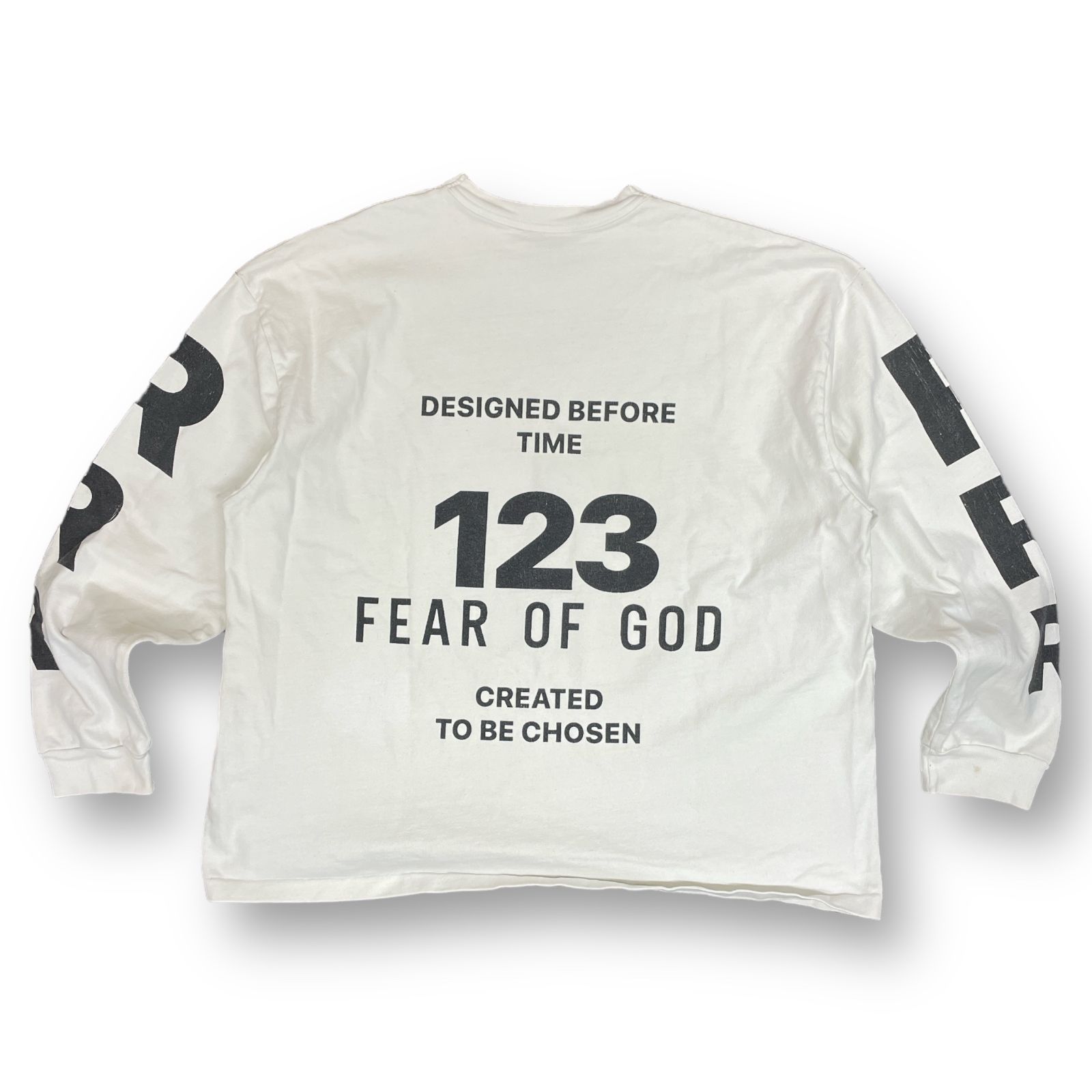 RRR 123(RIVINGTON roi Rebis) × FEAR OF GOD Print Long Sleeve T-Shirt プリントTシャツ  カットソー リヴィントンロイレビス フィアオブゴッド コラボ ホワイト L 72412A6 - メルカリ