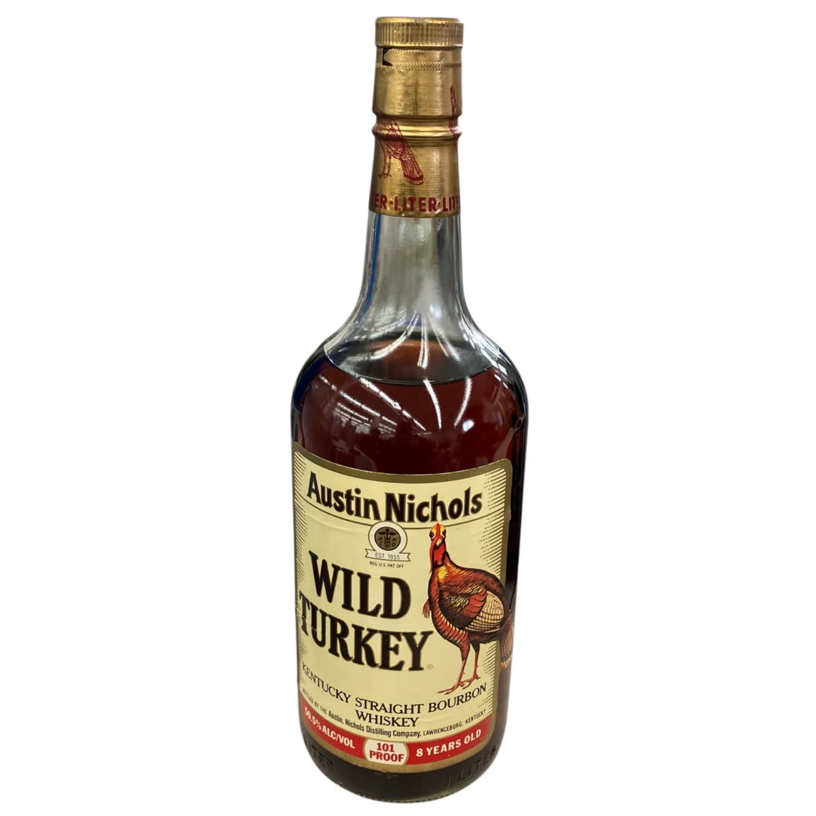 【新品・未使用】ワイルドターキー8年・1リットル旧ラベル ワイルドターキー 8年 旧旧ラベル 1000ml ウイスキー - メルカリ
