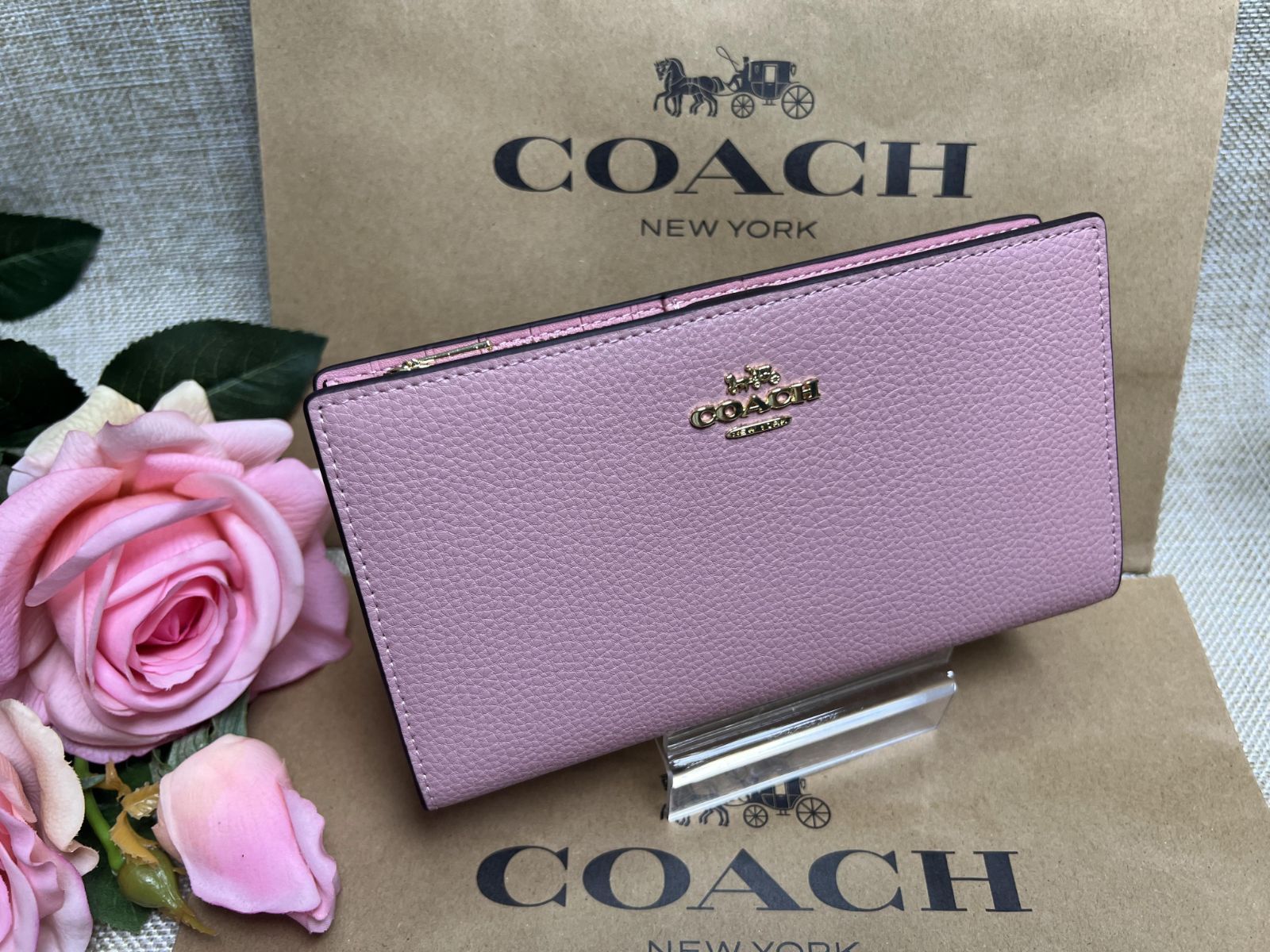 新品未使用品】COACH スリムジップウォレット長財布 レディース C8329