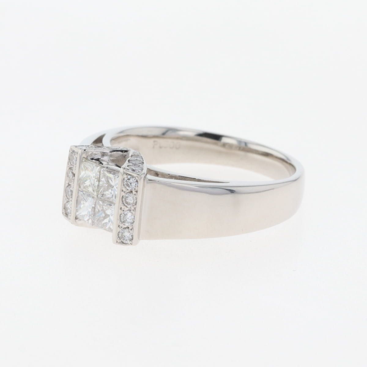 在庫一掃】 メレダイヤ デザインリング プラチナ 指輪 リング 13号  