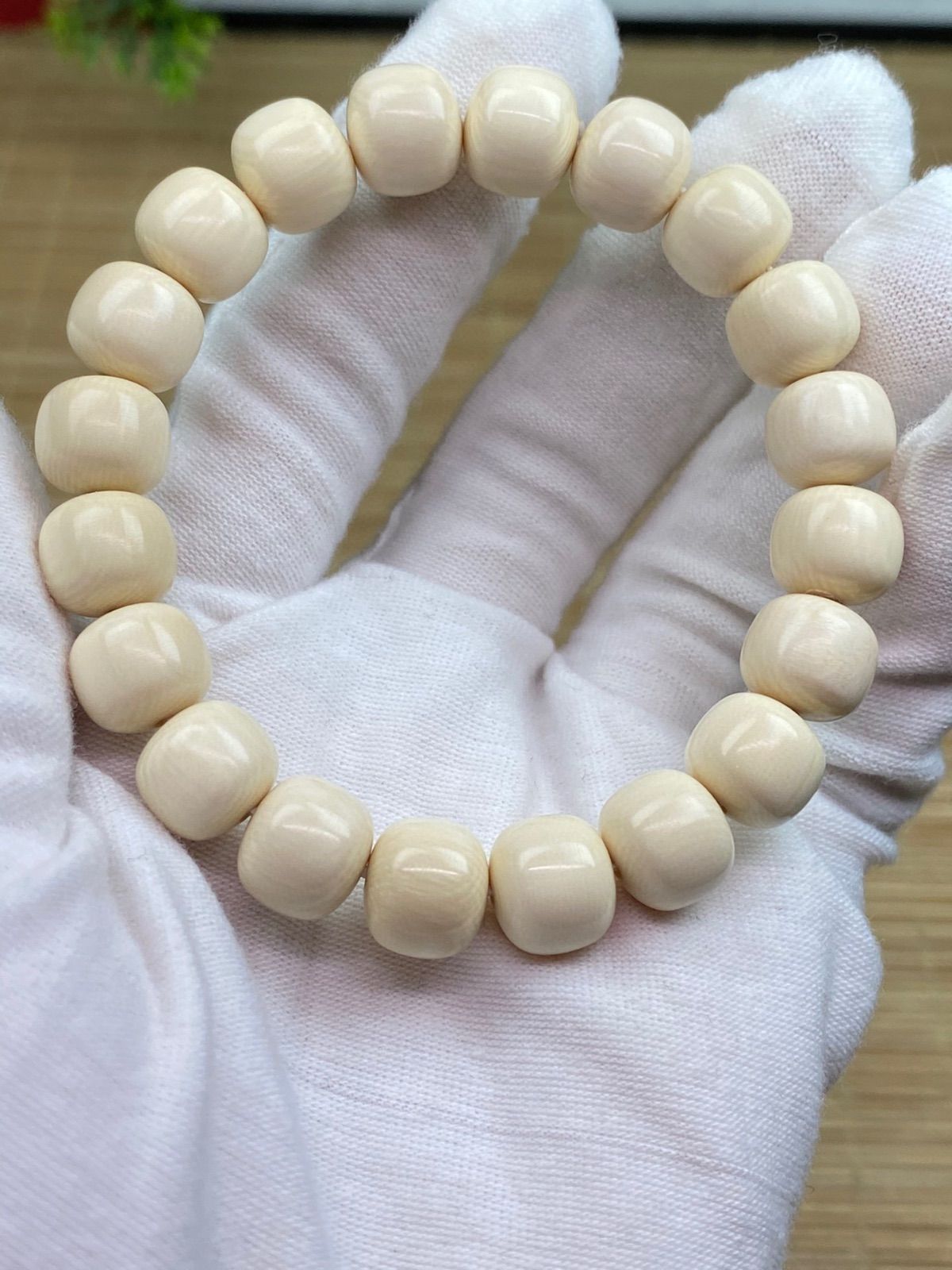 天然マンモス牙美しい手作り原色古い形 ブレスレット