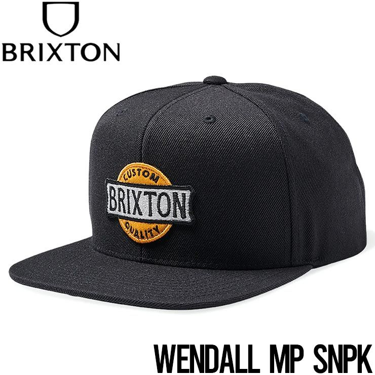 スナップバックキャップ 帽子 BRIXTON ブリクストン WENDALL MP SNPK 11657 BLACK 日本代理店正規品