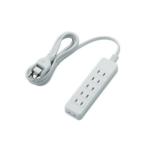 5個セット エレコム シャッタータップ|6個口|2m|ホワイト T-ST02N-2620WHX5