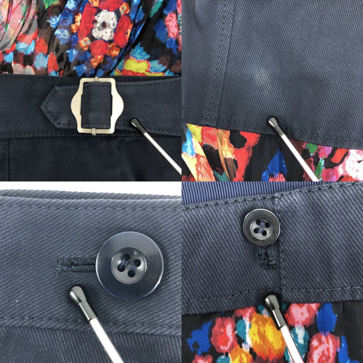 【美品】sacai サカイ プリーツ切替 キュロット風パンツ ドッキング レース sacai / サカイ | 異素材切替 プリント プリーツ パンツ | 2 | マルチ