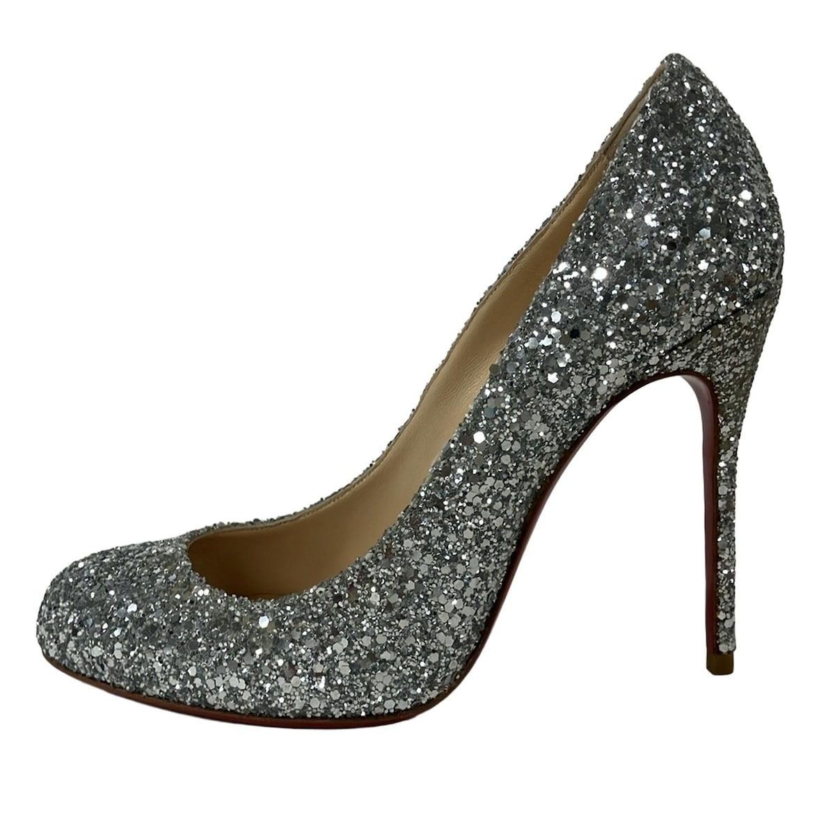 新品Christian Louboutin シルバー ハイヒール　サイズ37 CHRISTIAN LOUBOUTIN(クリスチャンルブタン) パンプス 37 レディース