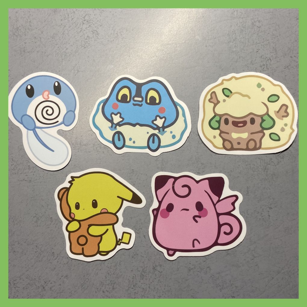 ポケモン】シール50枚【ピカチュウ、ポッチャマ、カビゴン、イーブイ