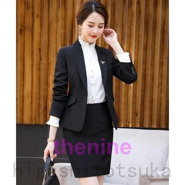 スリーピース レディース スーツ フォーマル パンツスーツ 大きいサイズ 無地 長袖 ビジネススーツ 結婚式 二次会 OL女性 通勤オフ min WWW_MORNINGWALKER_COM