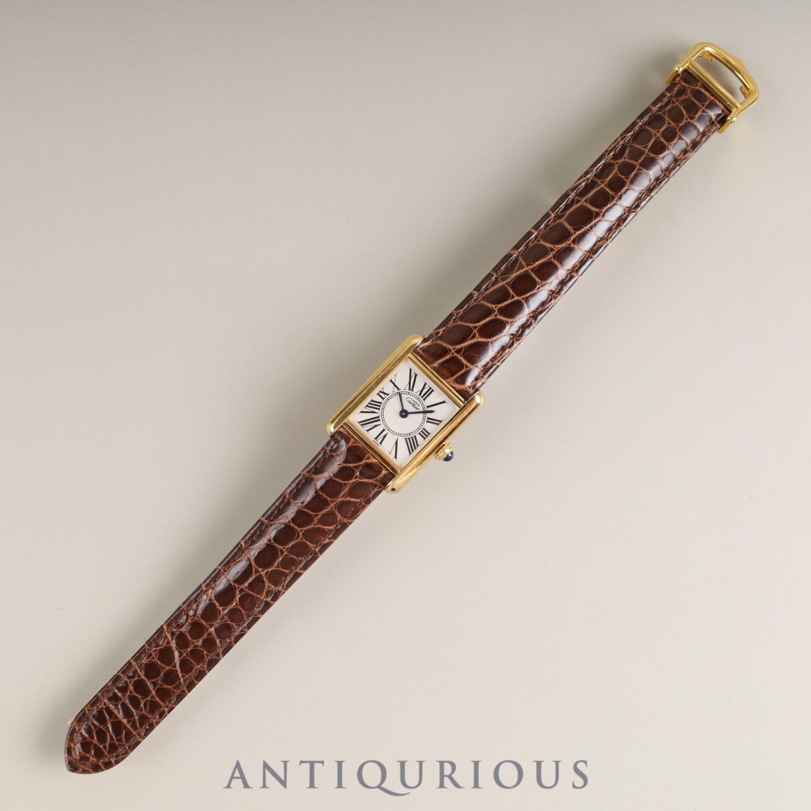 カルティエ マストタンク SM 5057001 クォーツ Cal.057 SV925 革 純正D