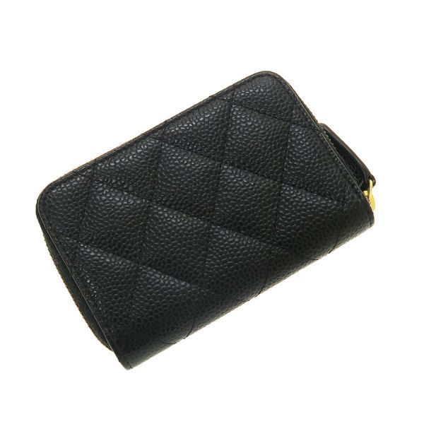 シャネル キャビア･マトラッセ･ラウンドファスナーコインケース