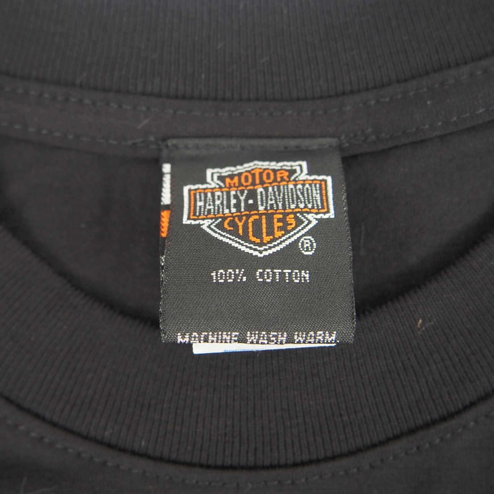 Harley-Davidson ハーレー プリント 長袖Tシャツ ロンT 黒