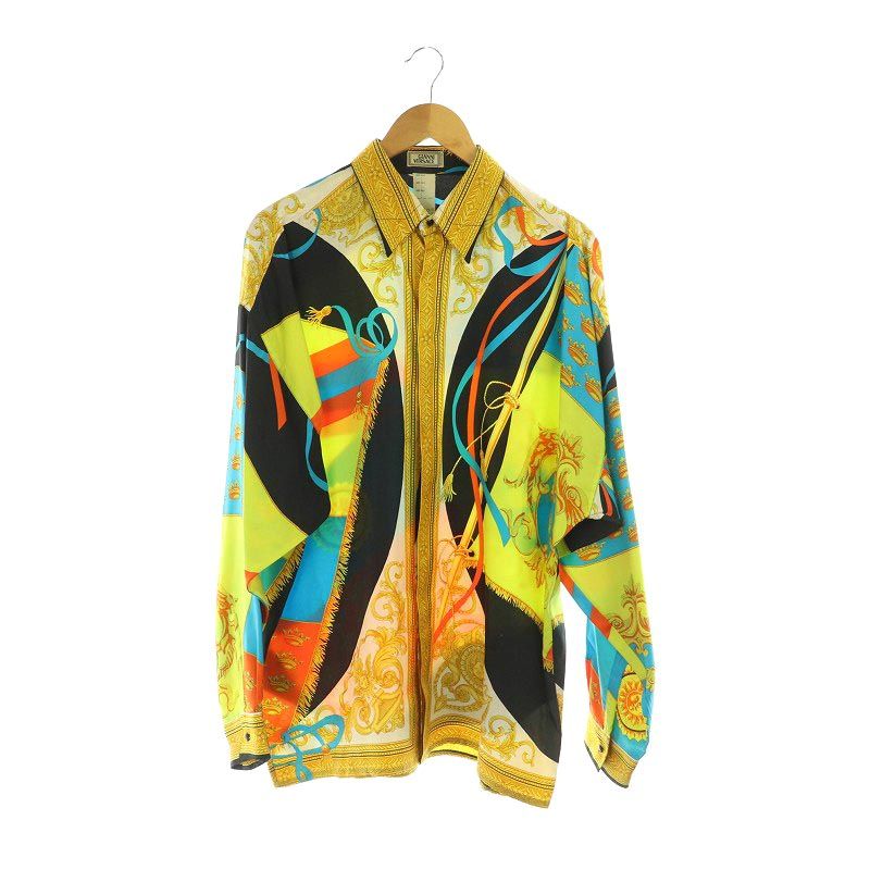 ジャンニヴェルサーチ ヴェルサーチェ GIANNI VERSACE シルクシャツ 