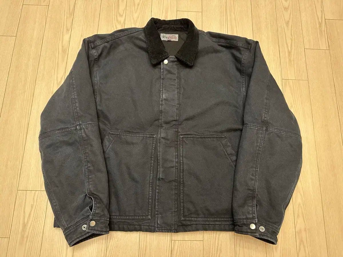L STUSSY(ステューシー) 作業ギア ジャケット ワークジャケット 黒