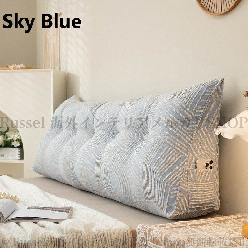 ヘッドボード 三角 デザイン 快適 ベッド クッション 120cm サイド