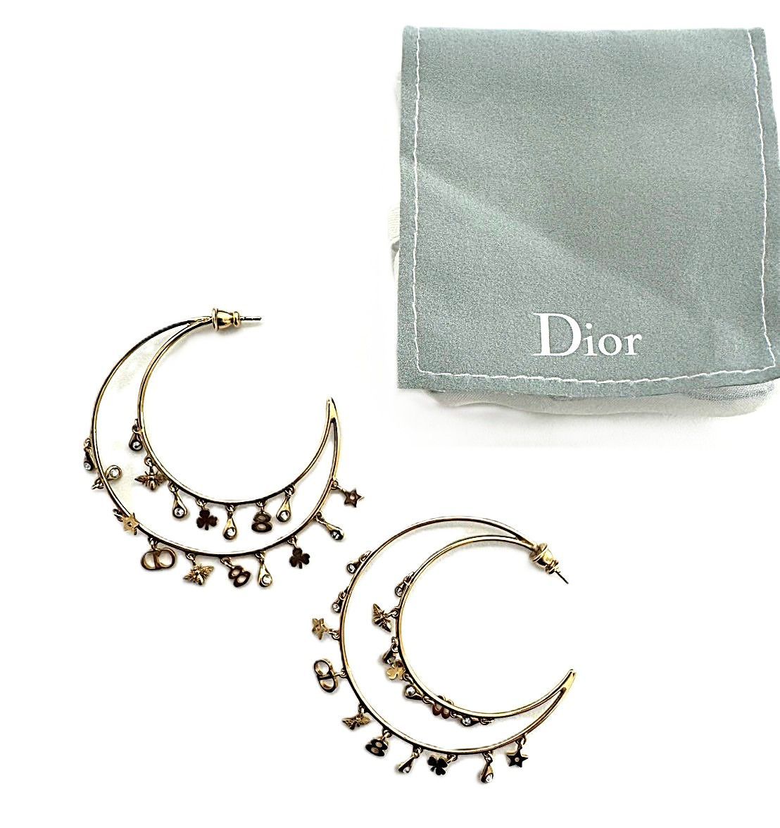 Dior フープピアス ロゴチャーム付き 楽天市場】ディオール DIOR ピアス DIOR CODE フープピアス