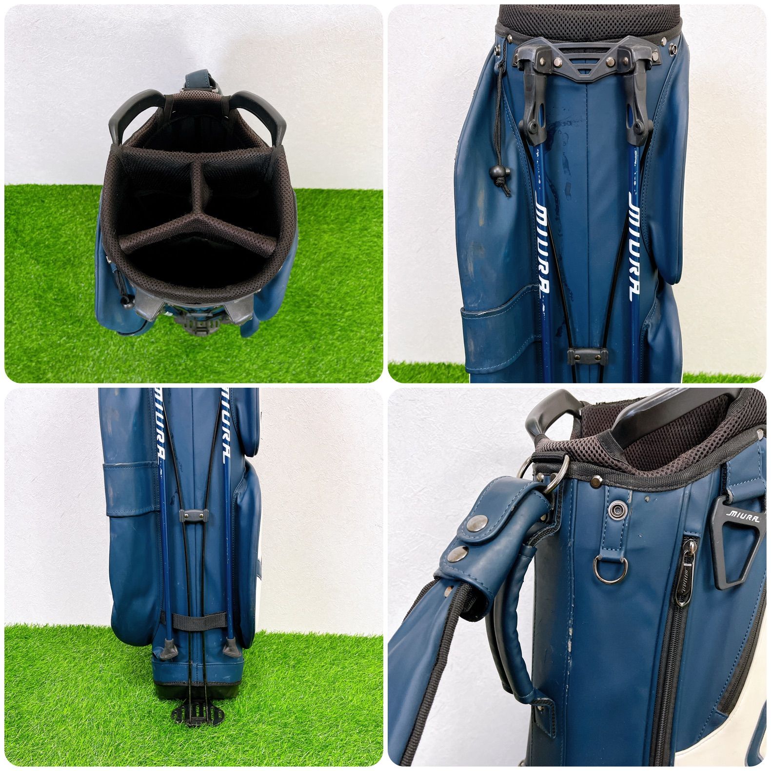 三浦技研 ミウラ MIURA SG-302 スタンド式 キャディバッグ ネイビー