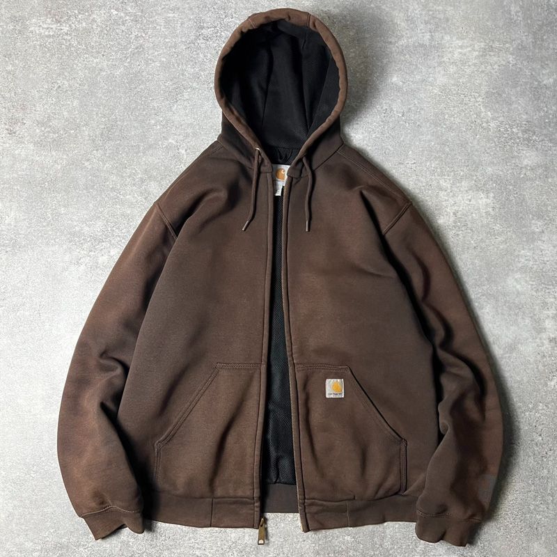 商品が購入 Carhartt ブラウン フルジップパーカー サーマル 【公式通販】