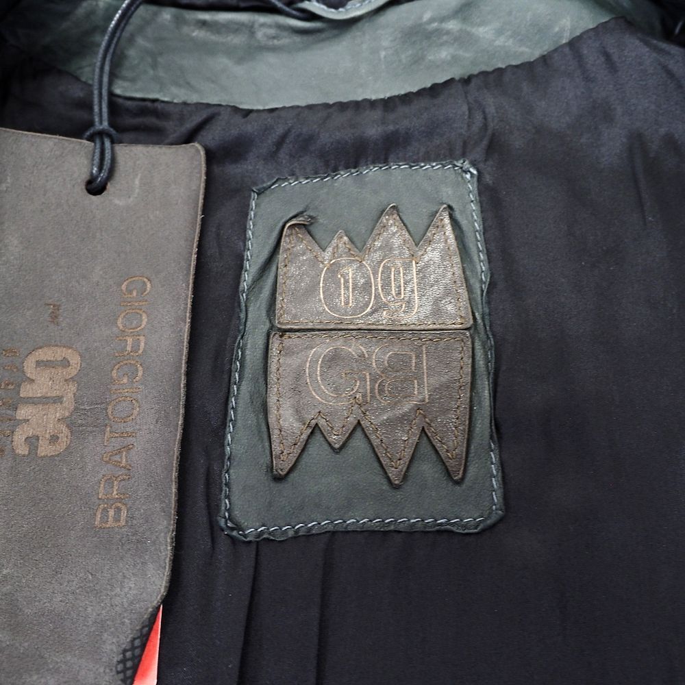 未使用品 GIORGIO BRATO × onegravity シープレザー フーデッド 