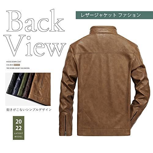 02ブラック_4XL [GmrvaMen] メンズ ジャケット 革ジャン レザー