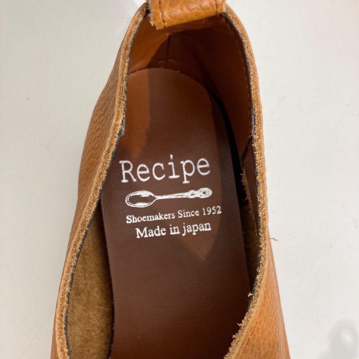 Recipe レシピ レースアップレザーシューズ サイド23㎝ オレンジ系 