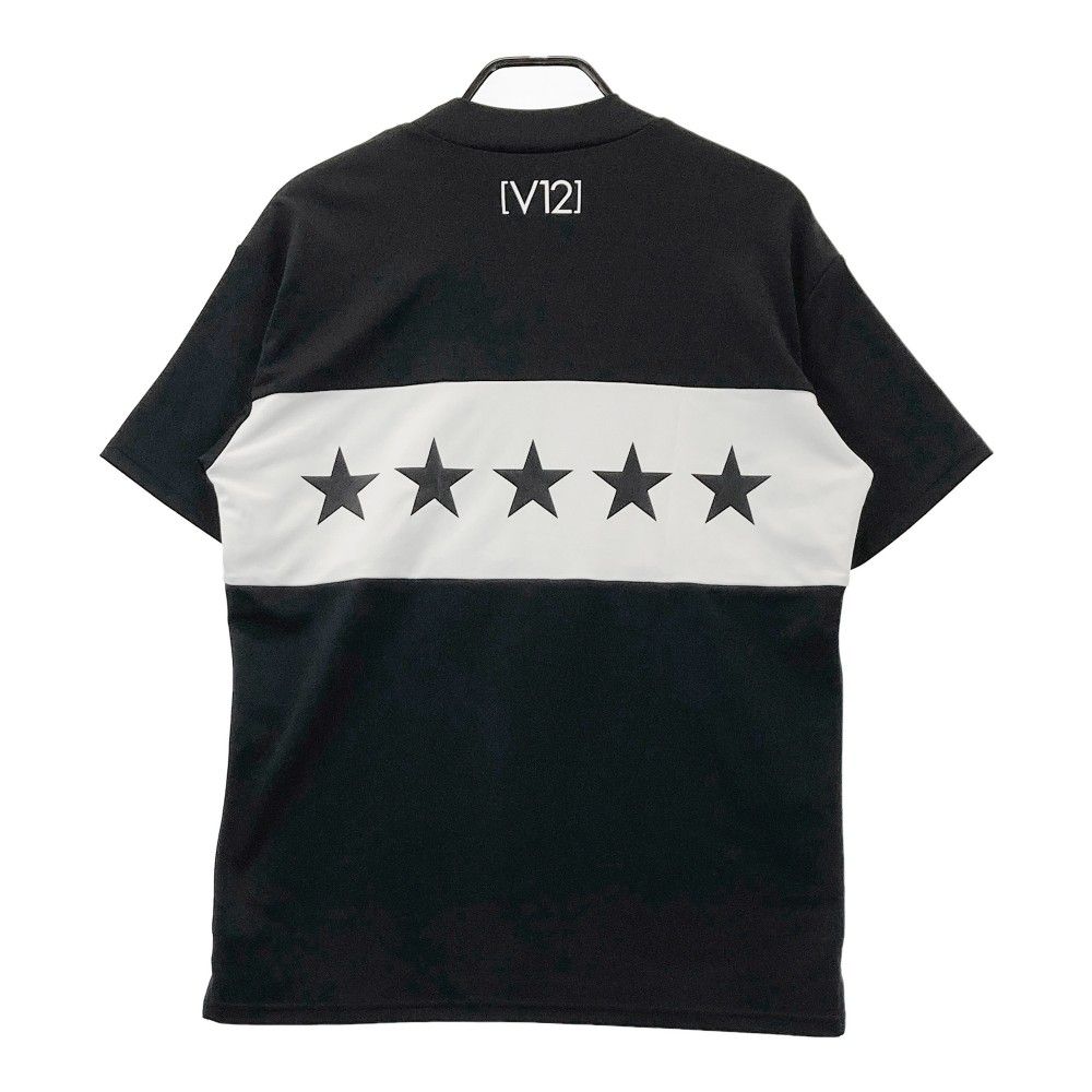 【新品】ヴィトゥエルヴ　ゴルフ　メンズ　半袖　モックネック　黒　Lサイズ 新品】ヴィトゥエルヴ メンズ ゴルフ 半袖 モックネック 黒 L