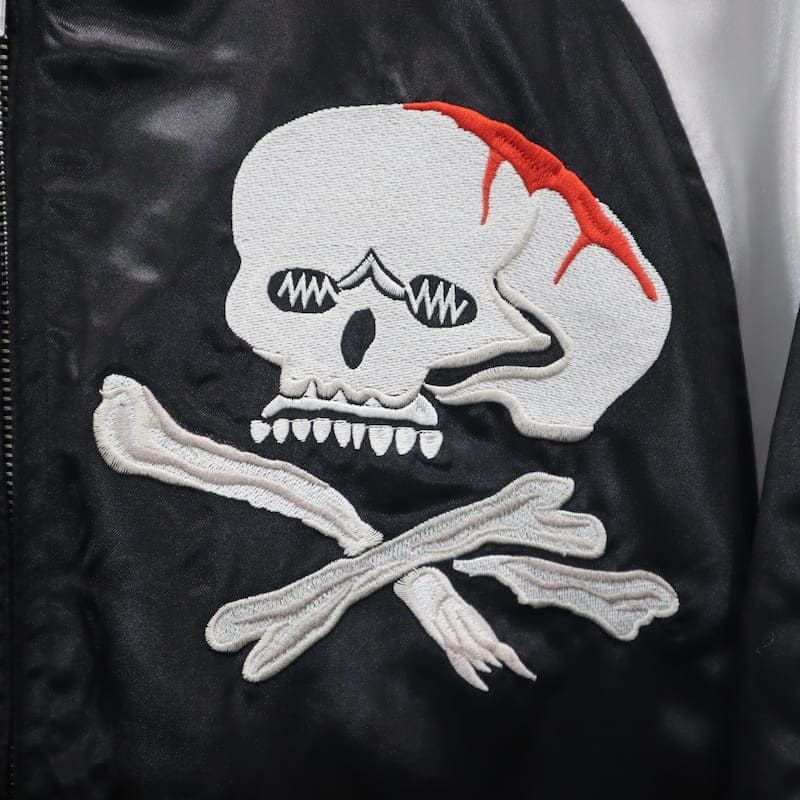 新品 メンズ スカジャン 朧 ブルゾン アウター ジャケット スカル