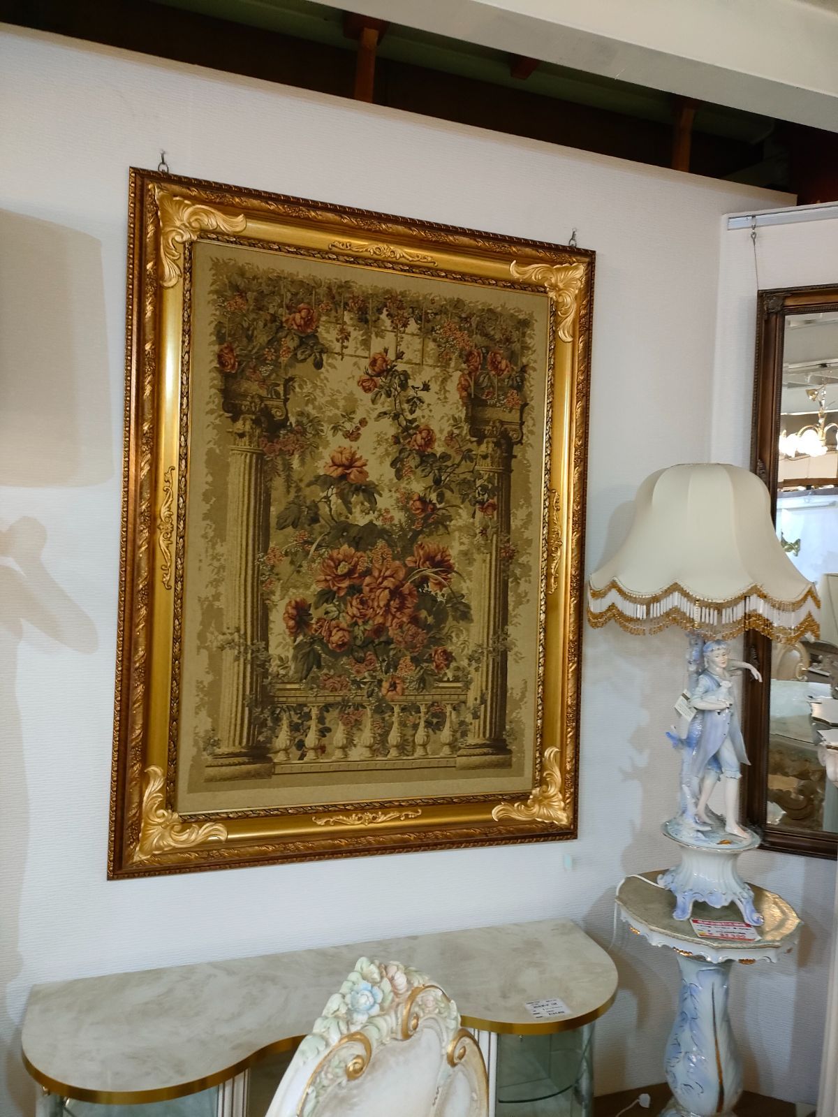 ゴブラン額 ゴブラン織り タペストリー イタリア製額 刺繍絵画 ゴブラン額 ゴブラン織り タペストリー イタリア製額 刺繍絵画