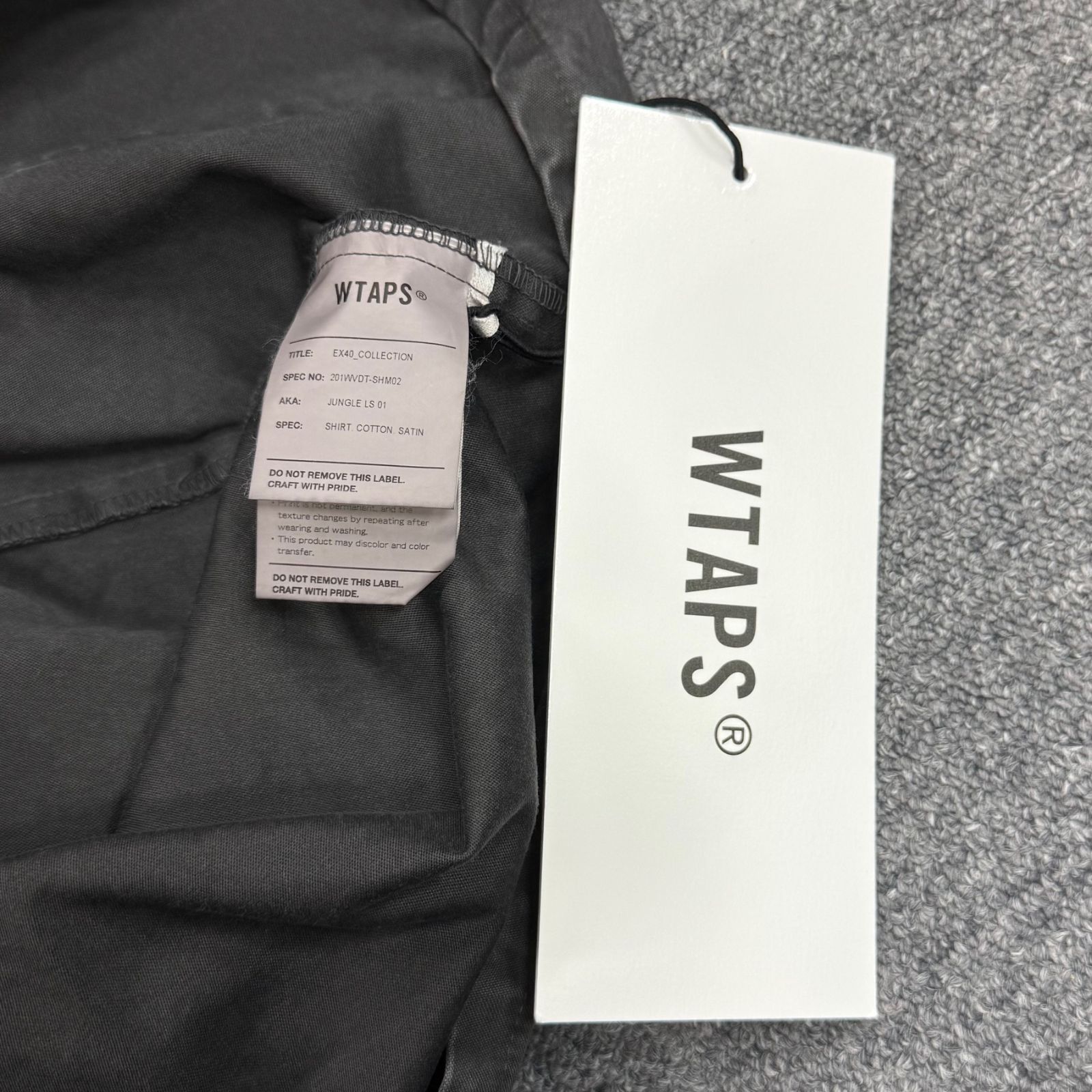 未使用品 WTAPS 20SS JUNGLE LS 01 / SHIRT. COTTON. SATIN ジャングル