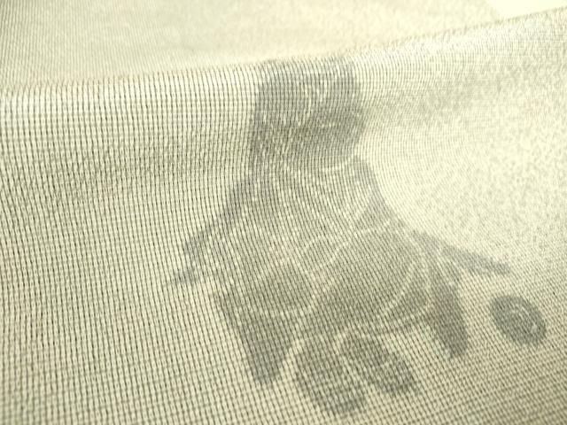 平和屋着物▽本塩沢 訪問着 単衣 やまだ織 童子 正絹 逸品 DAAS0801az