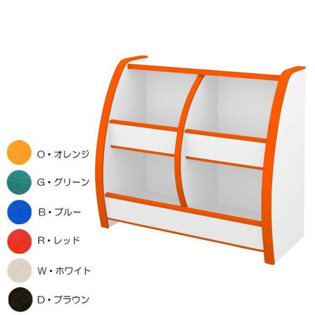 同梱・代引不可知育家具 EVAキッズシリーズ おもちゃばこ 幅65cm OB-65M　O・オレンジ