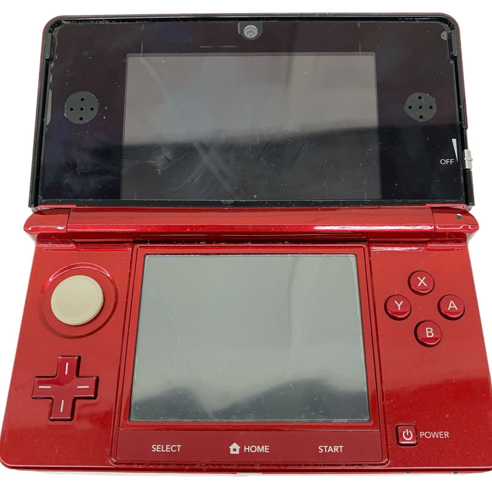 ニンテンドー3DS CTR-001メタリックレッド + アートアカデミ 186000 Nintendo 3DS (CTR-001) メタリックレッド ジャンク品