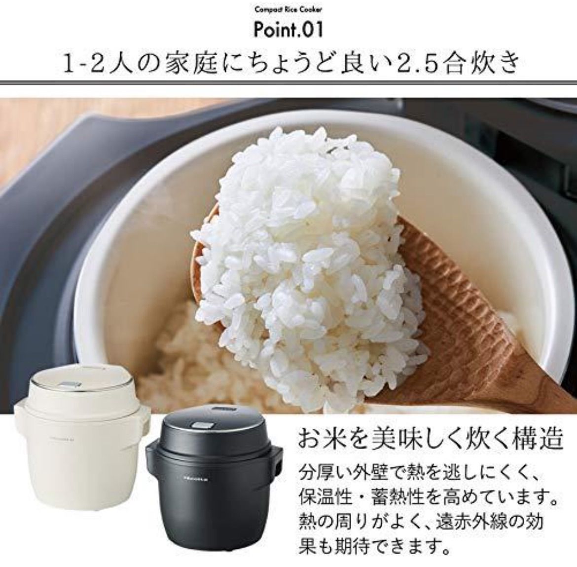レコルト コンパクト ライスクッカー RCR-1 Compact お買い得品 Rice
