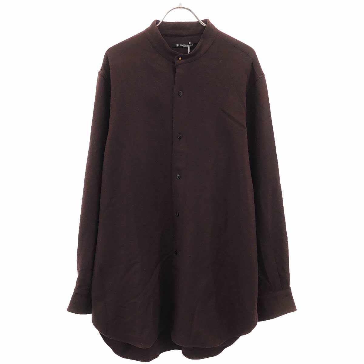 MAATEE＆SONS マーティーアンドサンズ Wool Saxony Band Collar Shirts 