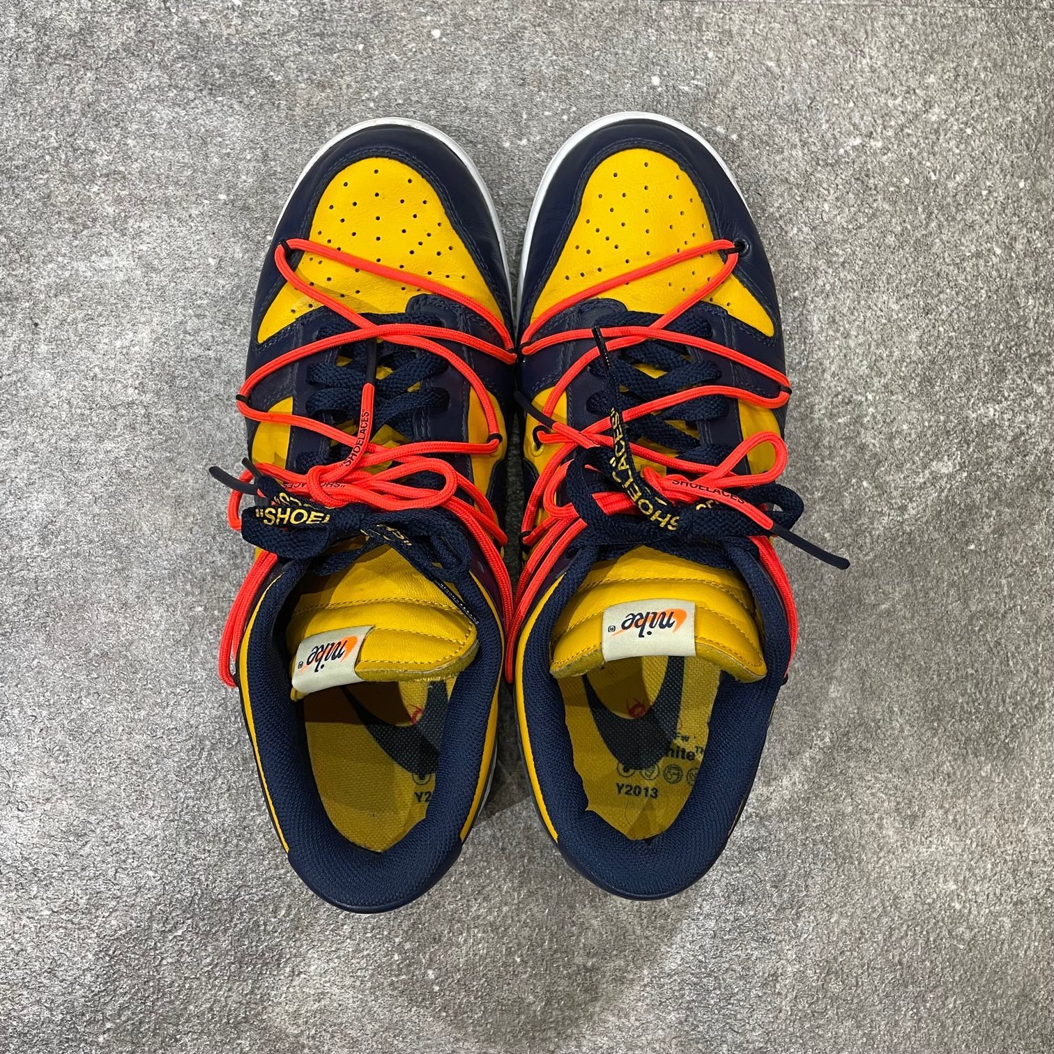 国内正規 美品 NIKE DUNK LOW LTHR OW OFF-WHITE ct0856-700 コラボ 