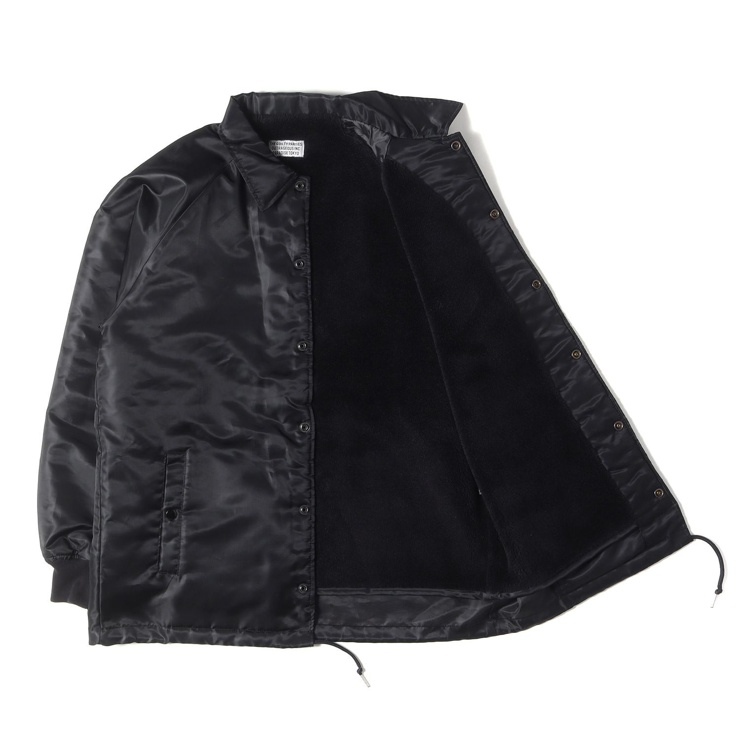 WACKO MARIA ワコマリア ジャケット サイズ:L バックロゴ 裏ボア コーチジャケット BOA COACH JACKET ブラック 黒  アウター ブルゾン 上着【メンズ】 - メルカリ