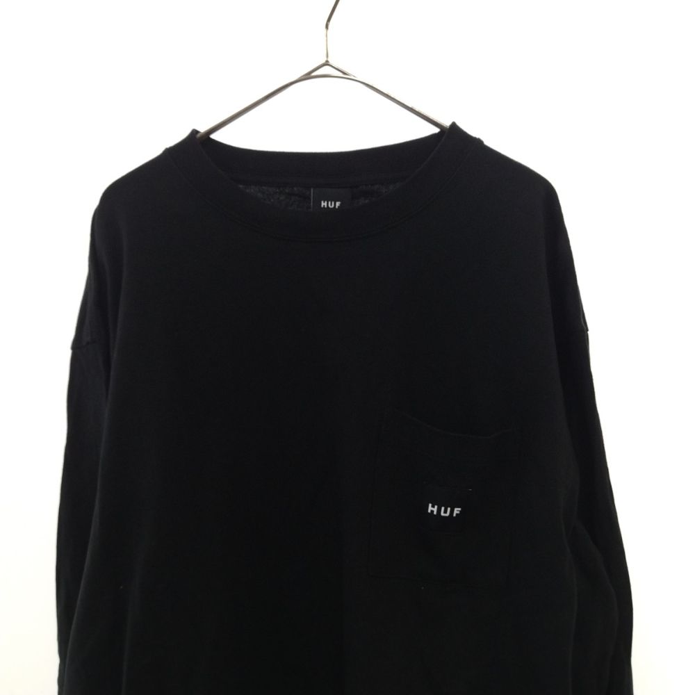 BOX LOGO POCKET 邪魔くさく LS TEE / HUF ハフ ロンT