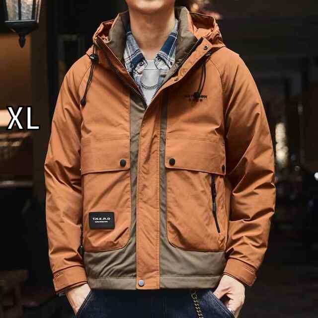 XL 秋冬 コーデ メンズ 服 シンプル ファッション オシャレ 大人 かっこいい 大きいサイズ ストリート 紳士服 ダウンジャケット ダックダウン 厚手 フード付き アウター アメリカン スタイル
