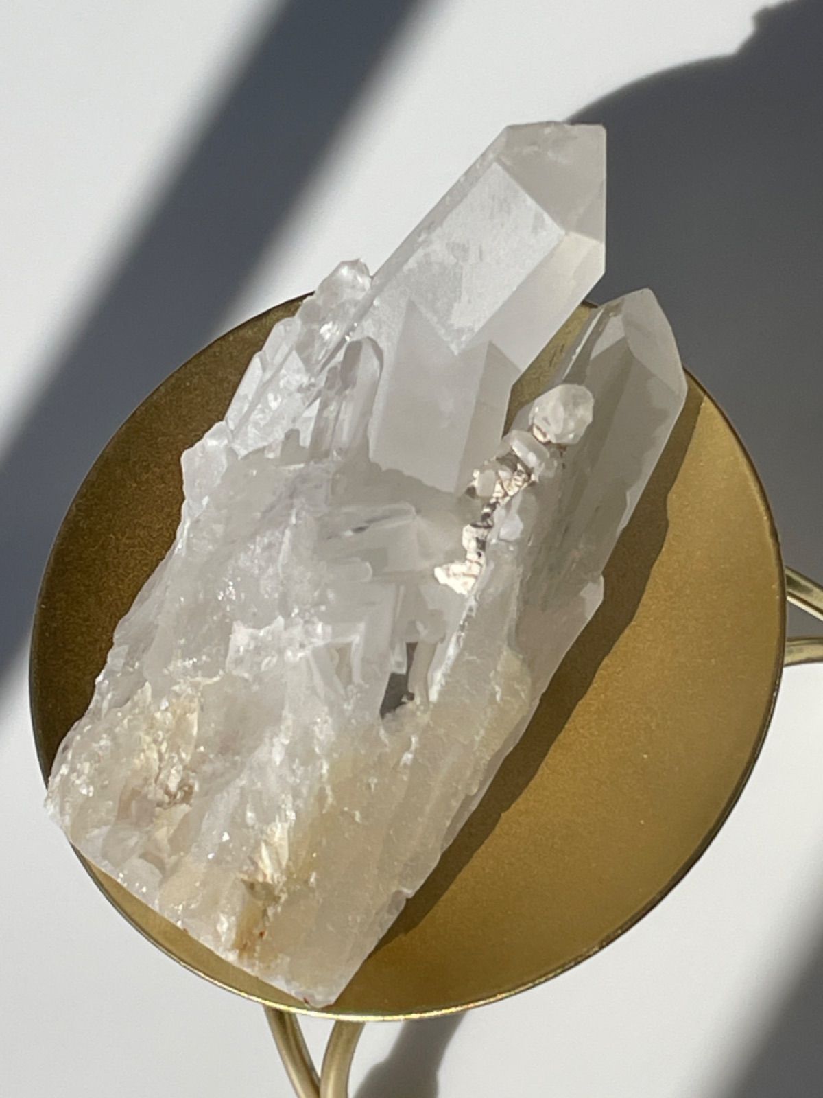 水晶 クラスター フロスト水晶 母岩 90.2g - メルカリ