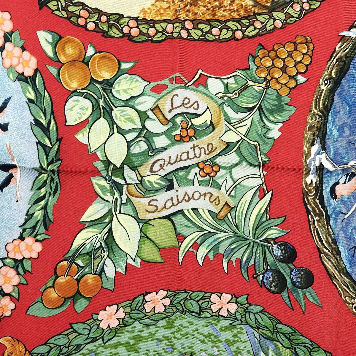 未使用 エルメス LES QUATRE SAISONS 四季 スカーフ カレ90 極美品 未使用級 HERMES エルメス カレ 90 LES QUATRE SAISONS