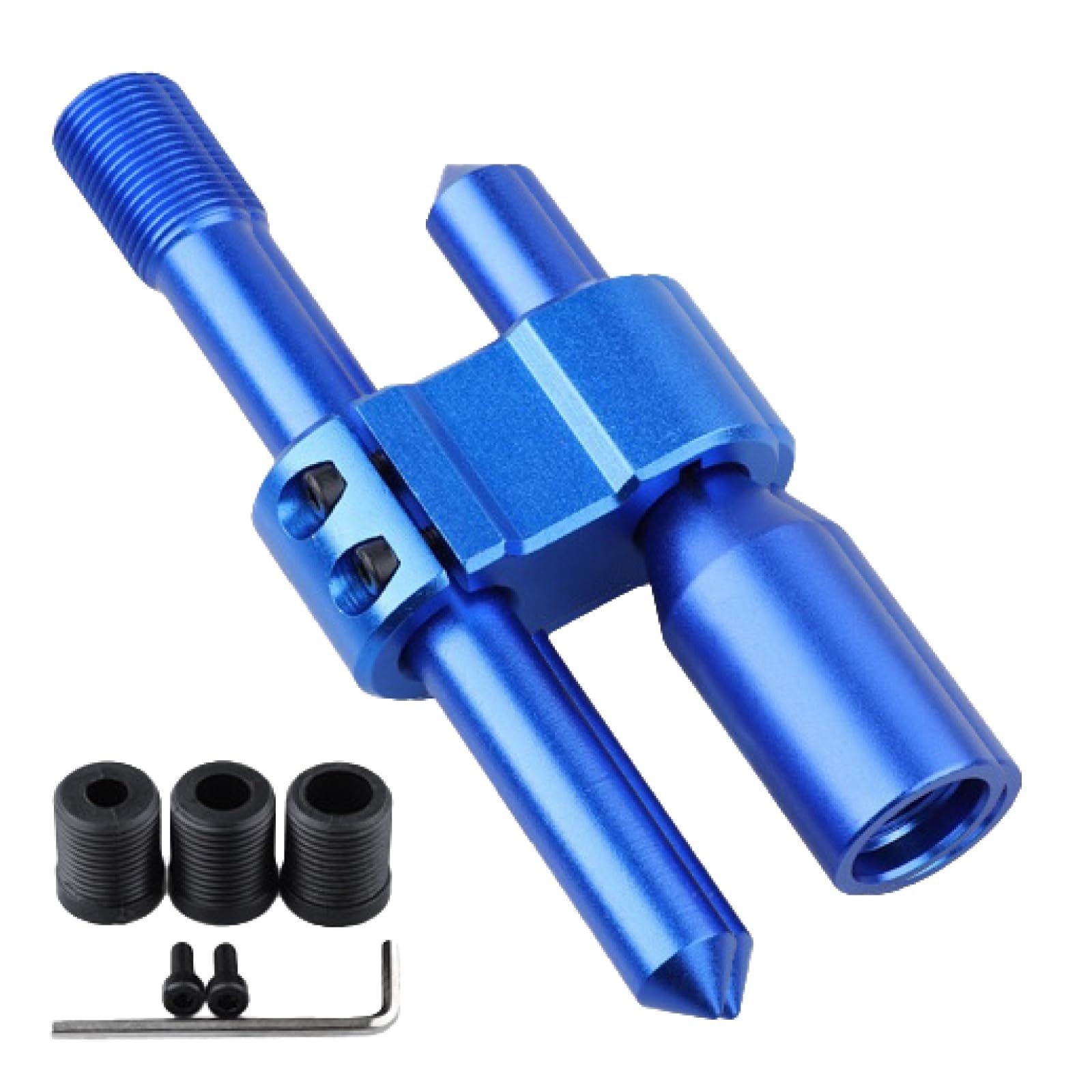 KeiSquare 延長シフトノブ エクステンション ドリフト 汎用 変換 高さ調整 MT車 カスタムカー アダプター M12×1.25 M18×1.5 (ブルー, M18) [ブルー] [M18]