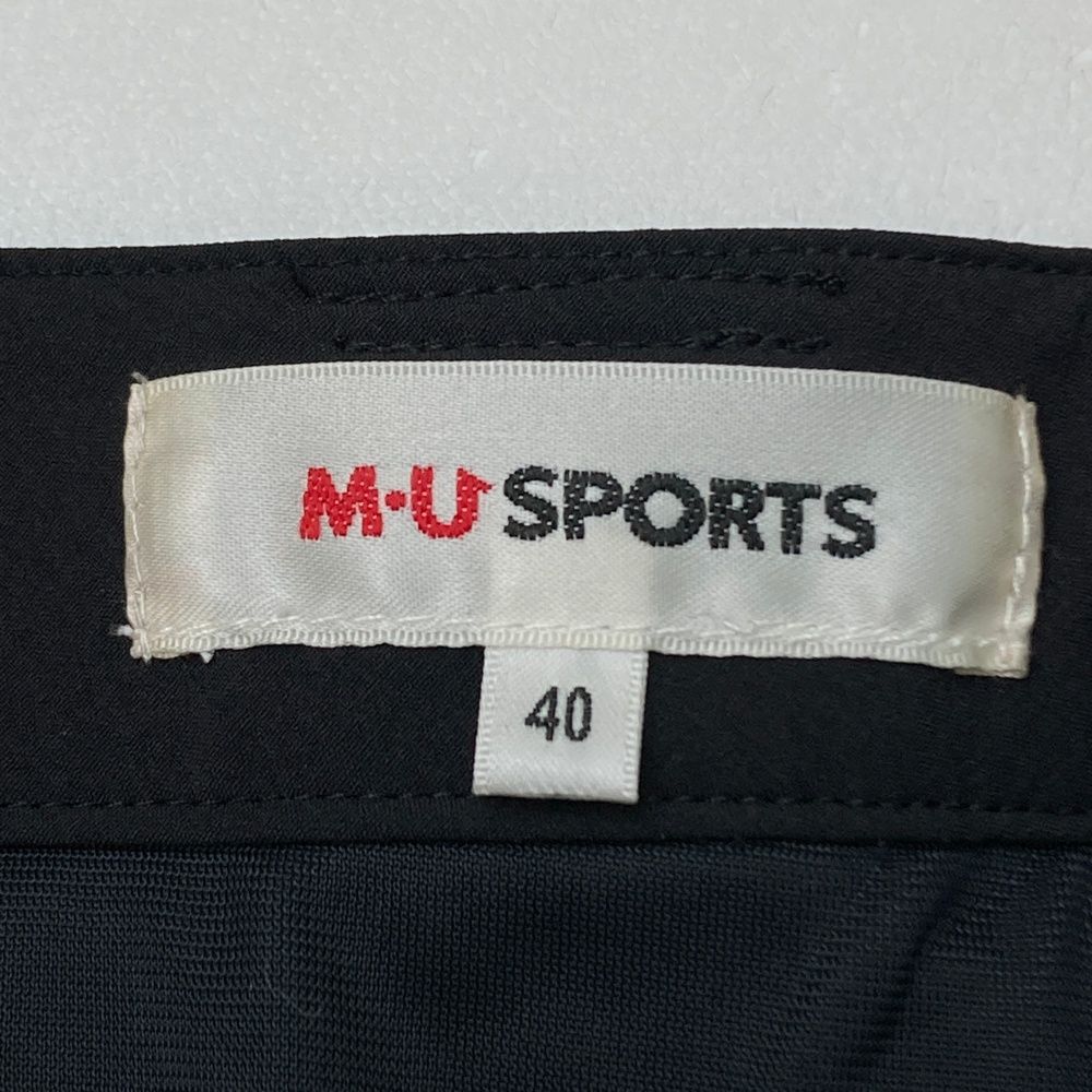 サイズ：40 M.U SPORTS エムユースポーツ プリーツスカート ブラック系