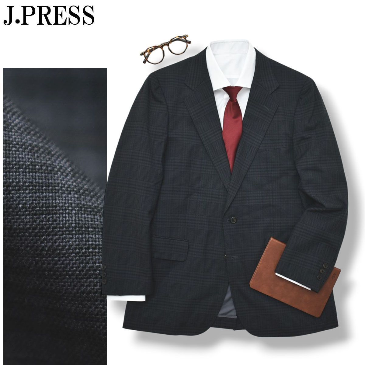 Moorland ×J.Press テーラードジャケット チェック柄 ジェイプレス J.PRESS チェック柄 シングル 2B テーラード