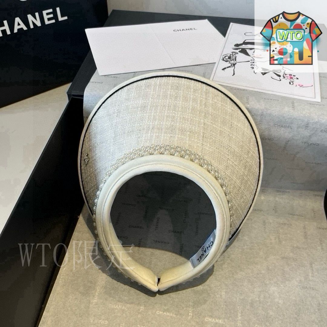 今日特価】Chanel パール ヘッドバンド兼用サンハット - メルカリ
