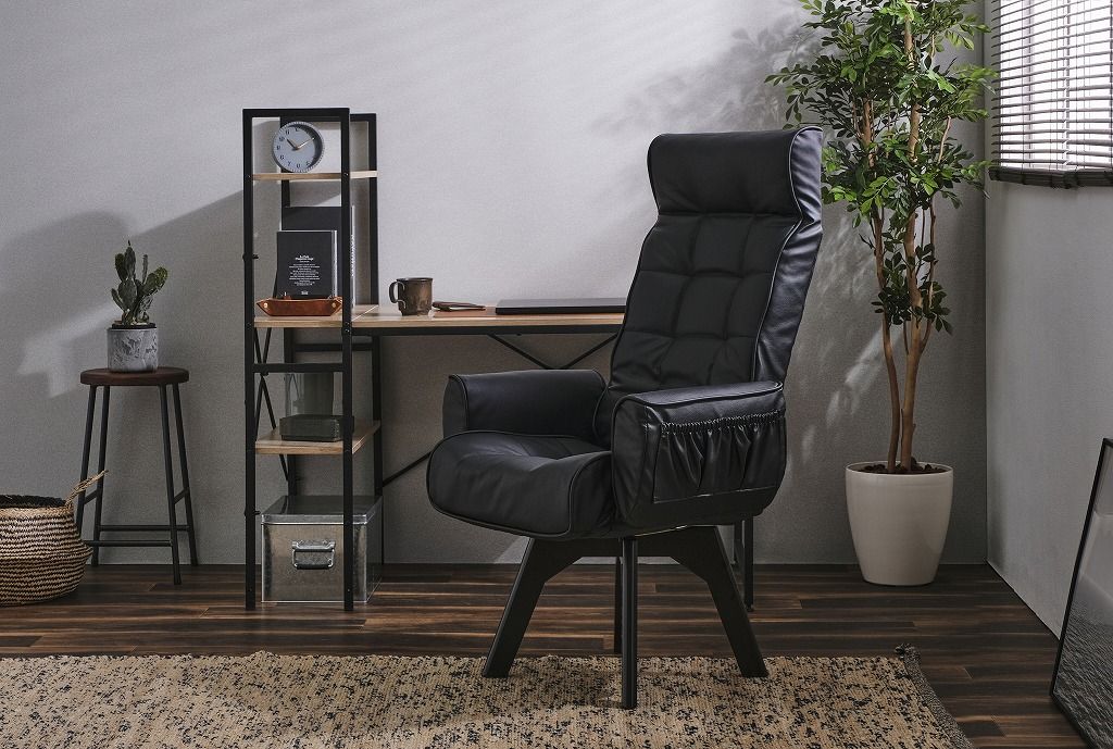 リクライニグチェア ブラック