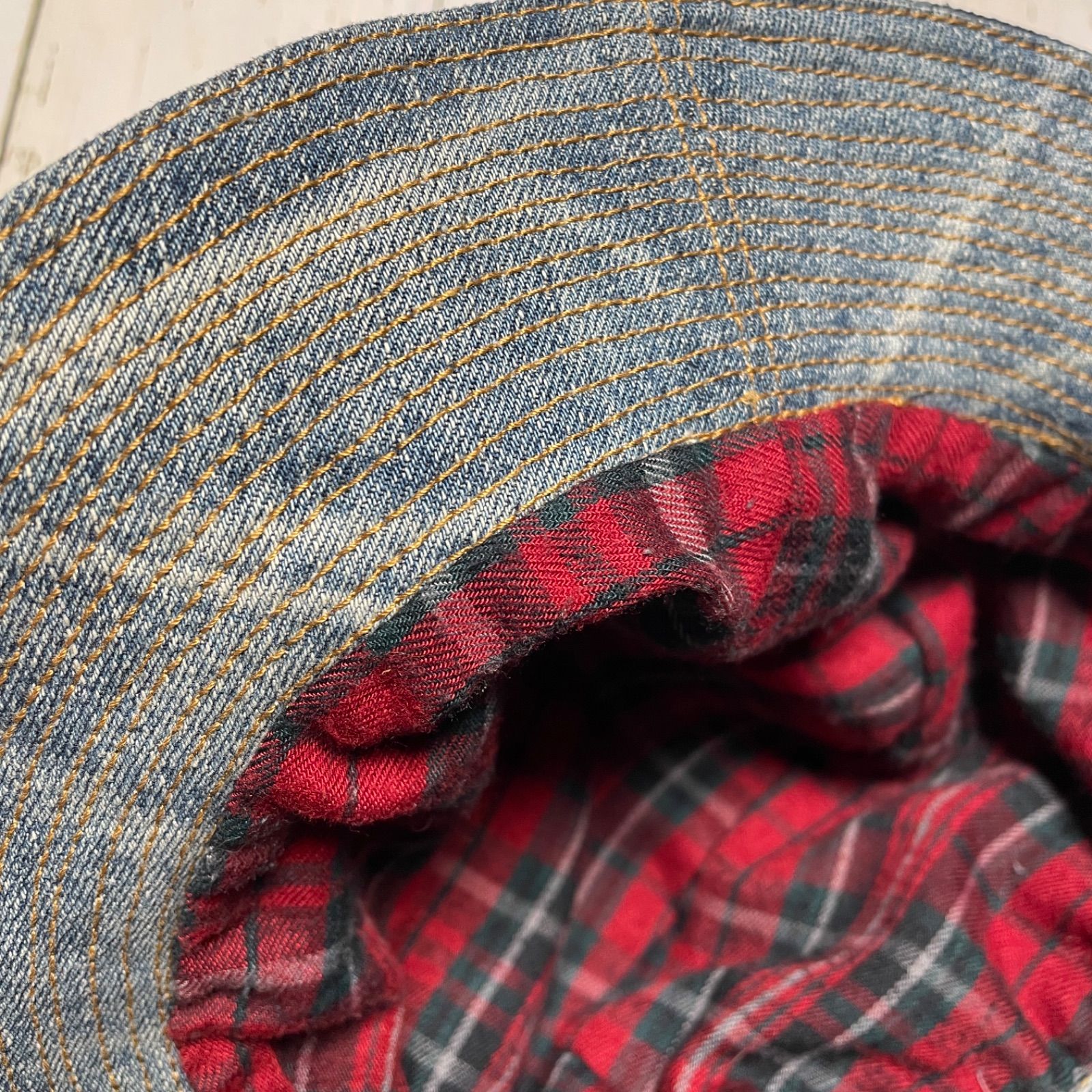 パッチワーク ジーンズリメイクカッコいいハットhat−0011