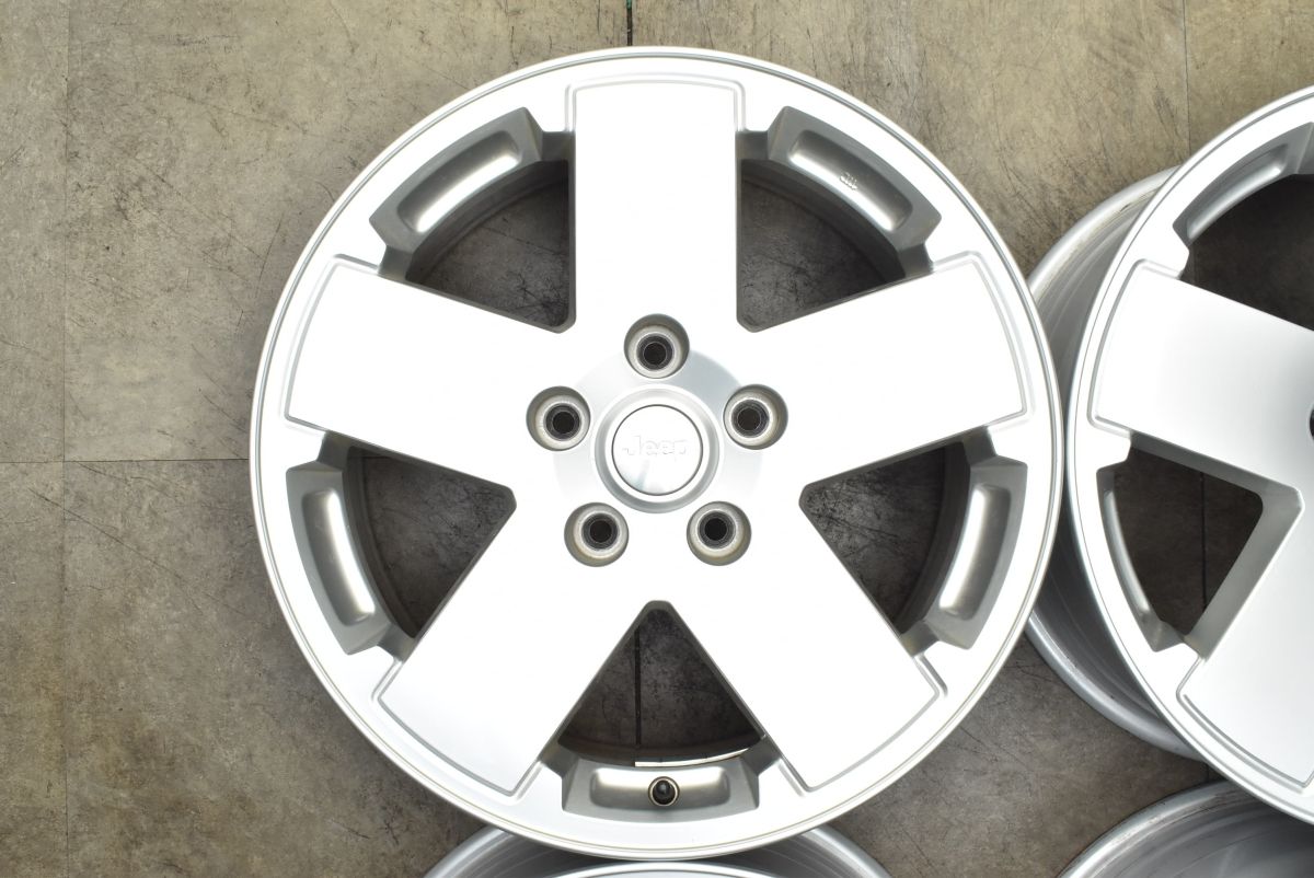 鮮やかさのある 正規品 ジープ JK ラングラー アリミテッドスポーツ 純正 18in 7.5J 44.45 PCD127 品番 1JC34TRMAA 4本セット ノーマル戻し 可 地球