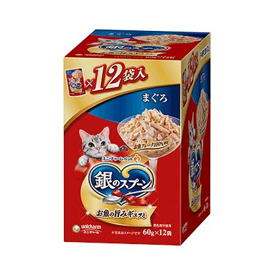 ユニ チャーム 銀のスプーン パウチ まぐろ 60g×12袋 1ケース10箱