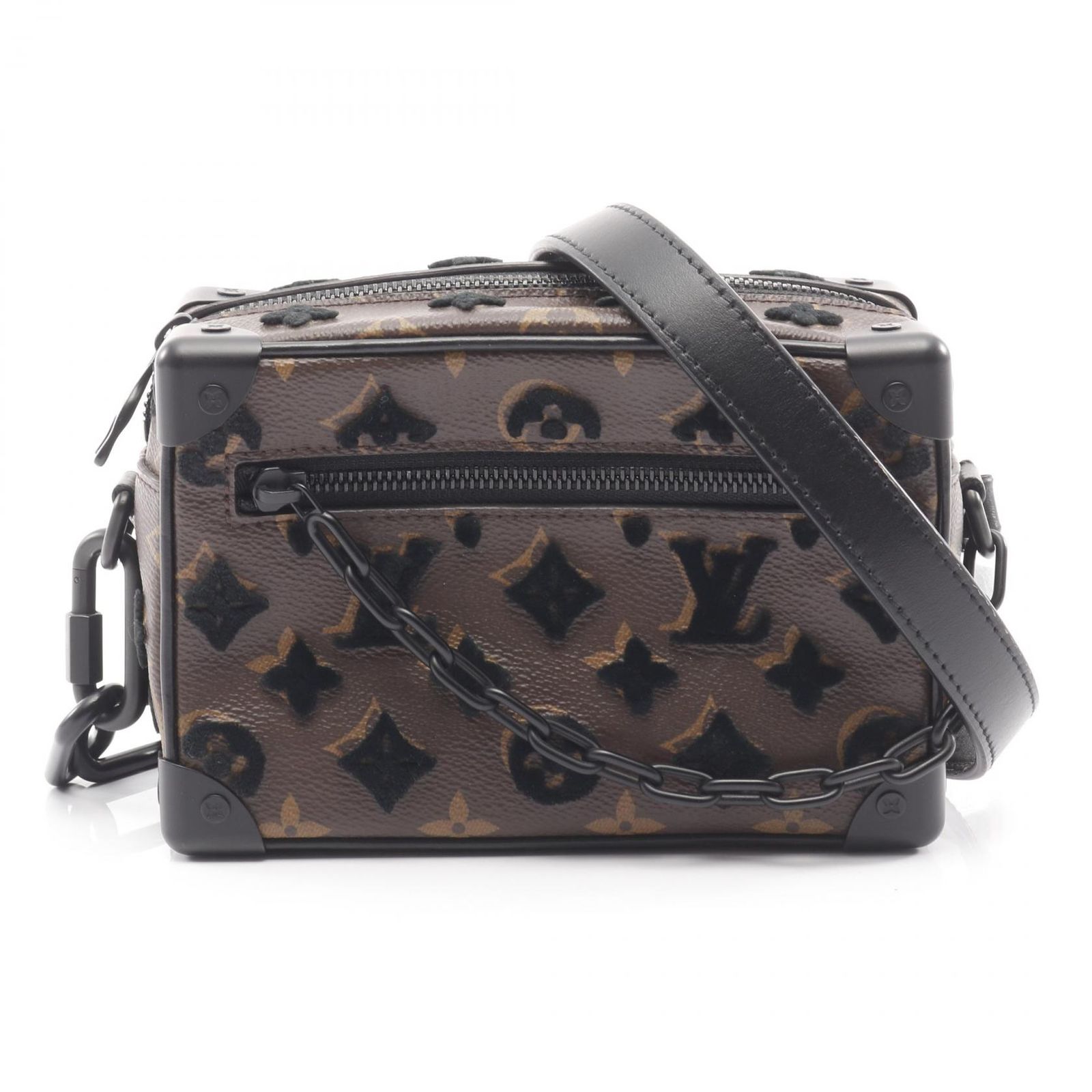 ルイ ヴィトン LOUIS VUITTON ショルダーバッグ ミニ ソフトトランク M68970 ノワール PVCコーティングキャンバス レザー ミニ ソフトトランク メンズ Used B